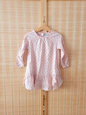Old Navy Light Pink Heart Print Girls Dress